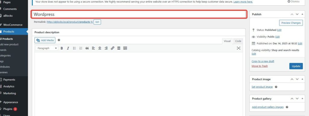 create a new product