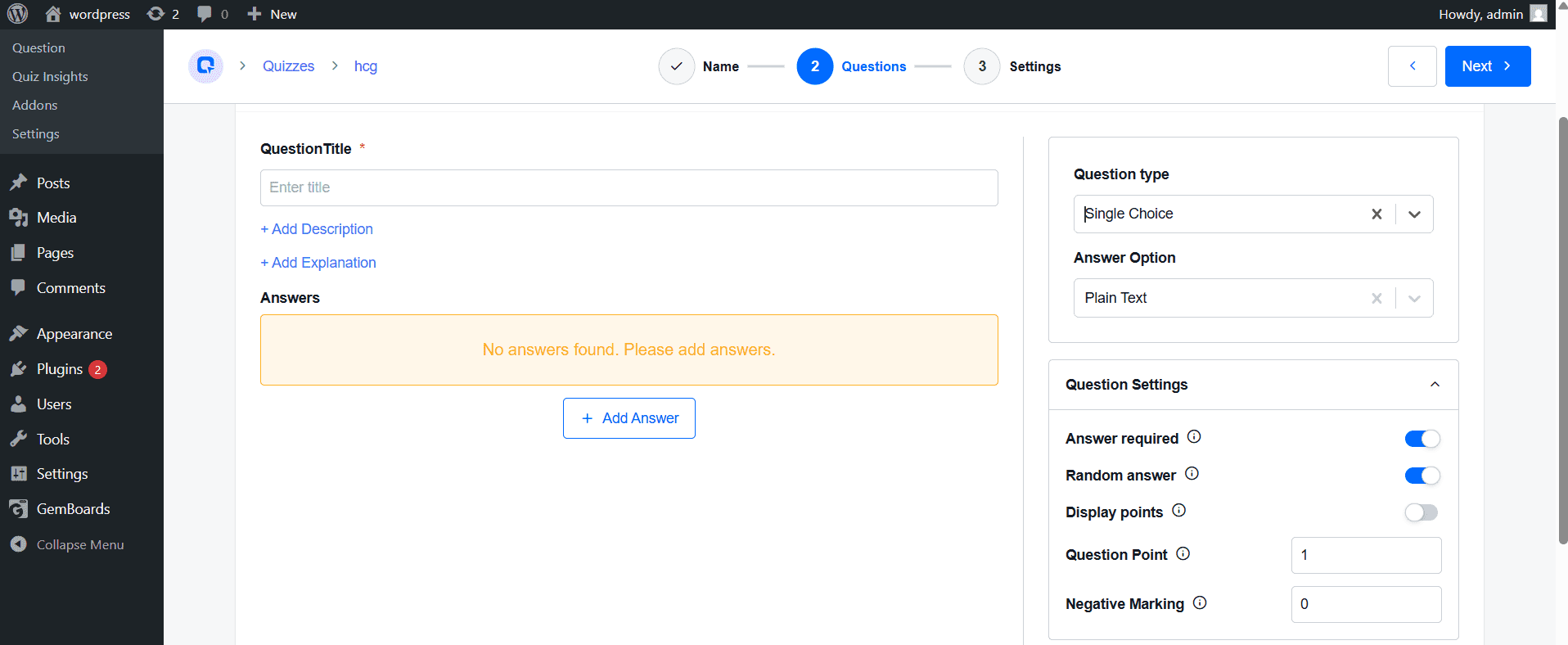Create Your First Quiz Create Your First Quiz