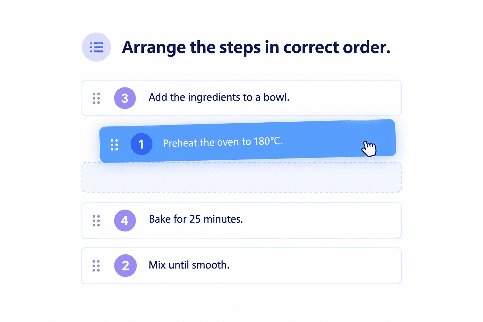 Arrange the Steps Quiz