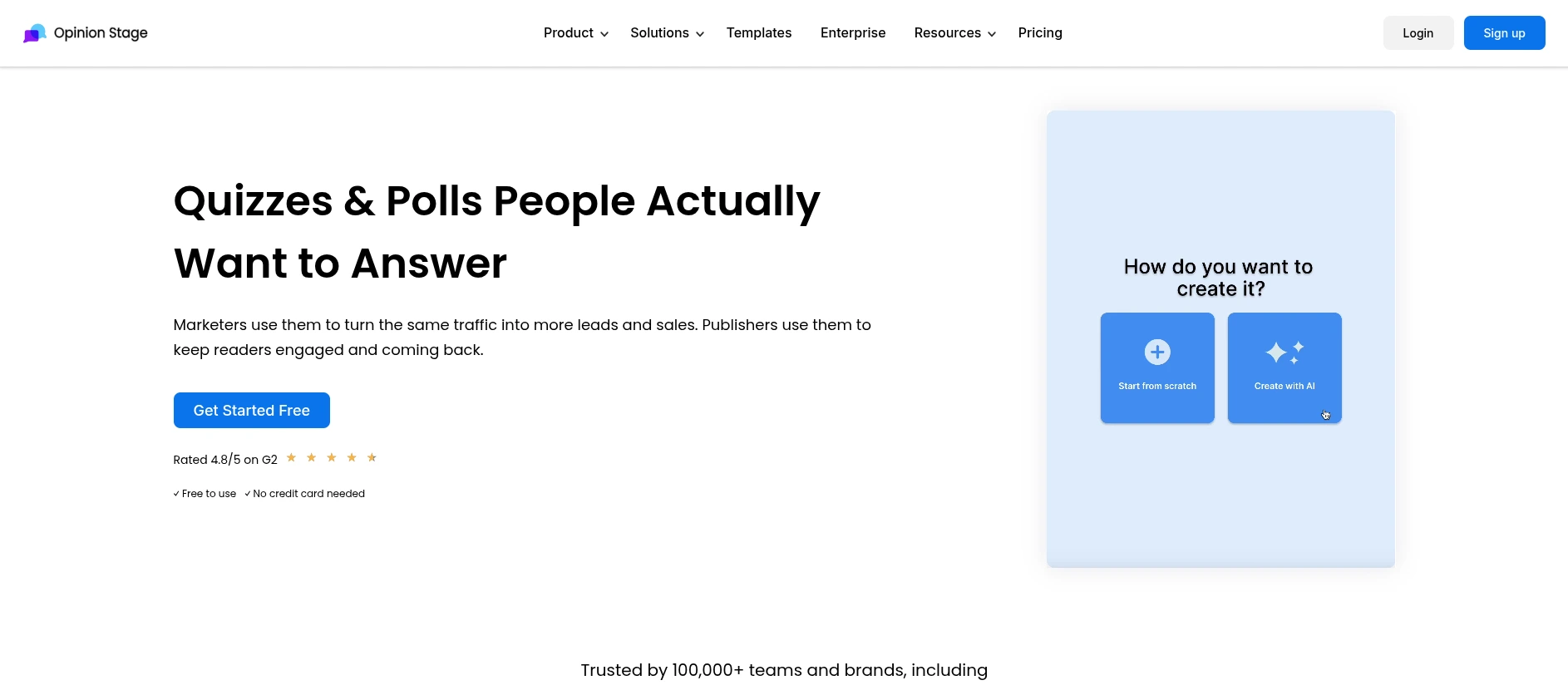 Opinion Stage — Hosted Quiz and Poll Builder With Response-Based Pricing