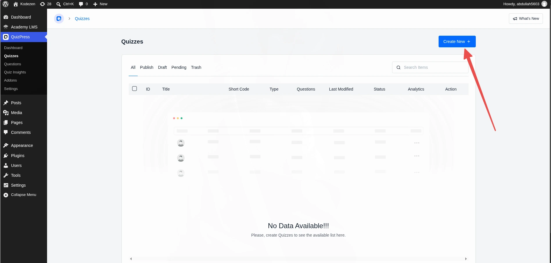 create a quiz