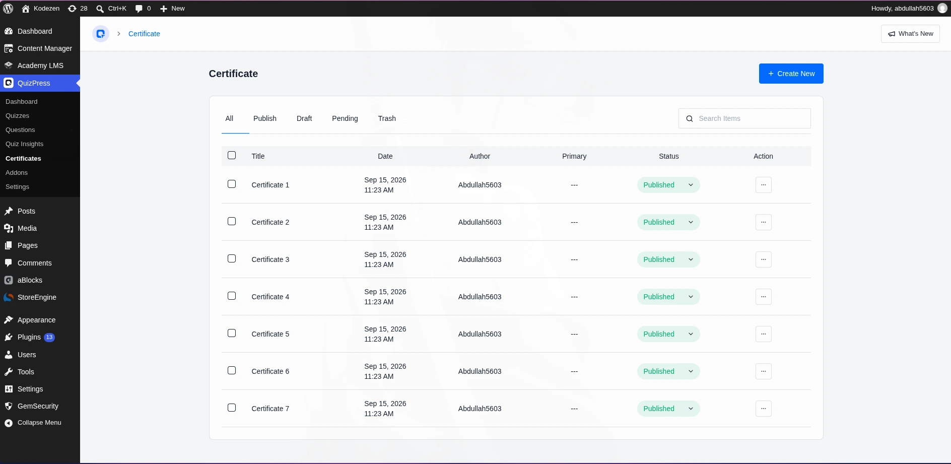 Add Certificates