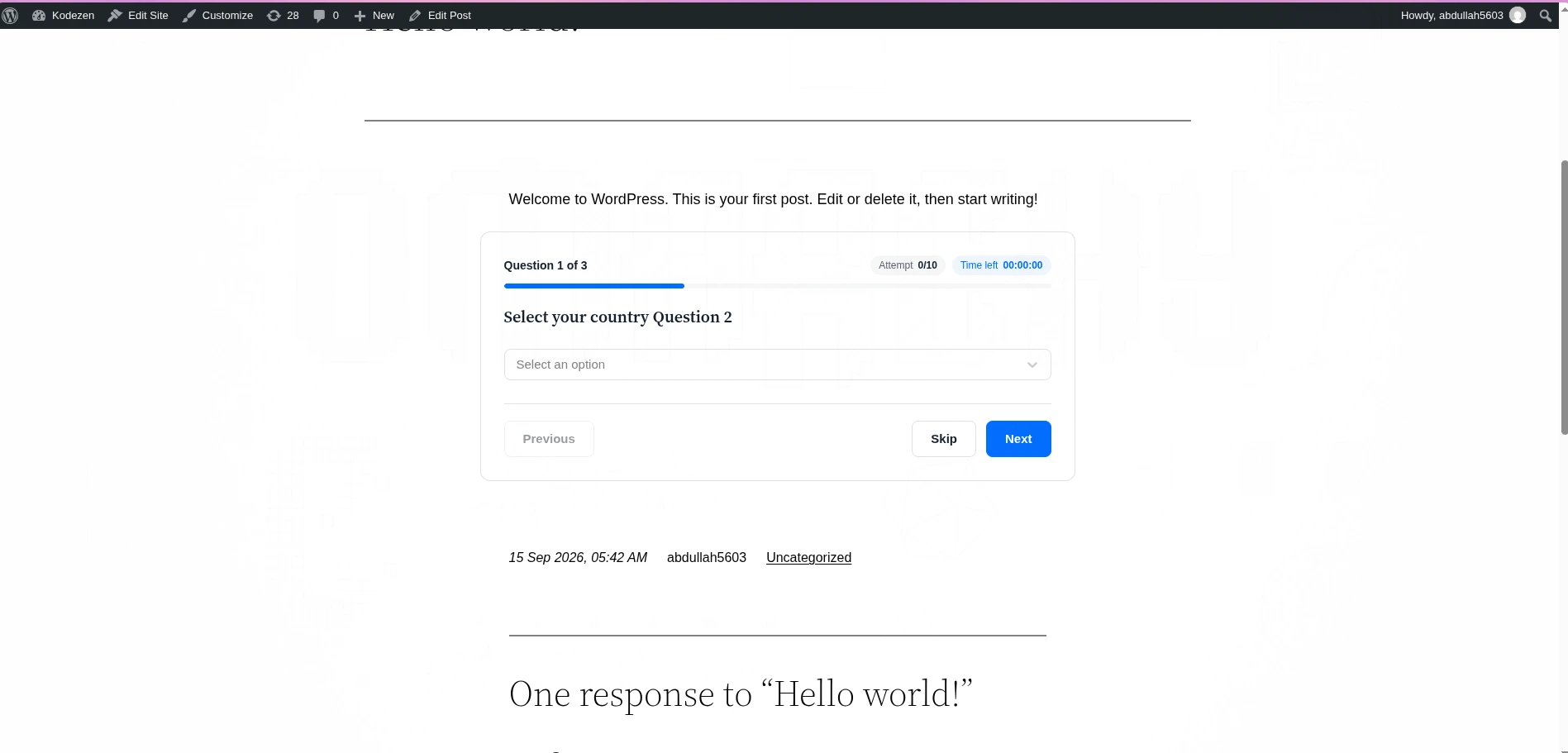 Select your country 